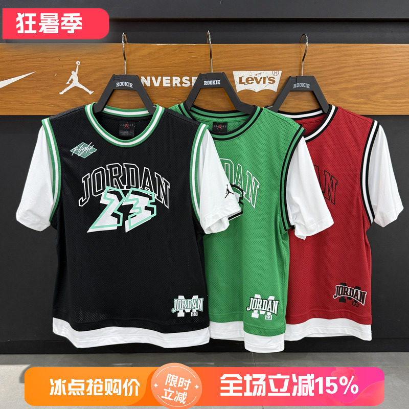 Jordan儿童短袖T恤夏男童