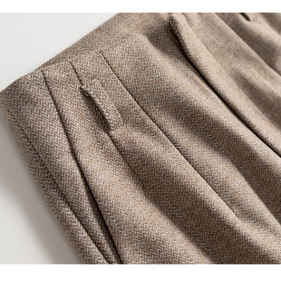 厚直筒裤 意大利显瘦神裤 亮丝垂感阔腿裤 休闲长裤 女秋冬 中高腰女裤