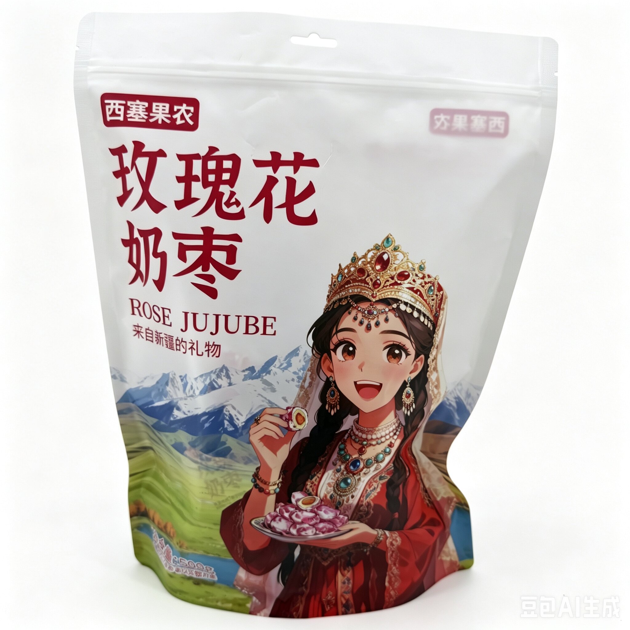 西塞果农玫瑰花奶枣500g