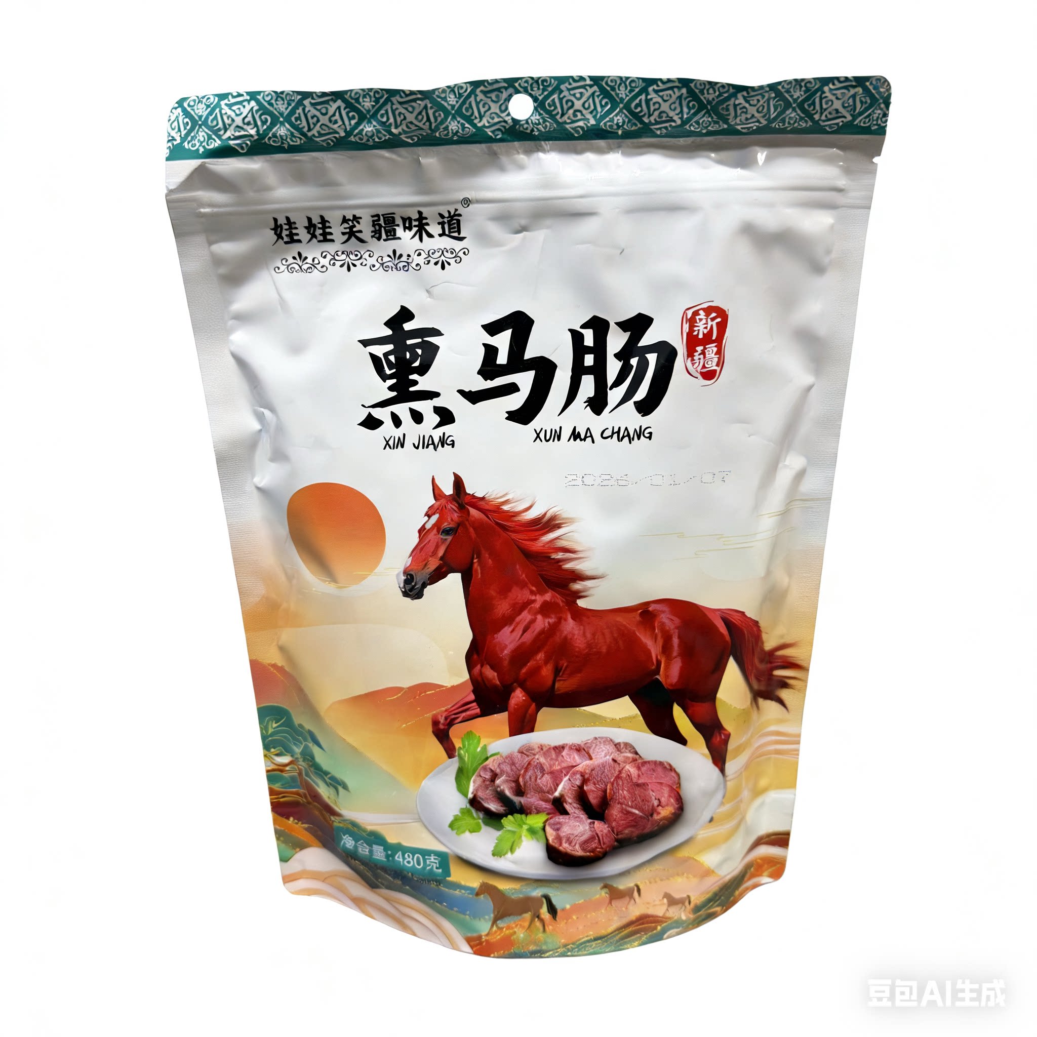 娃娃笑疆味道熏马肠熏马肉新疆特产伊犁马肉新疆礼品礼物马肉直发