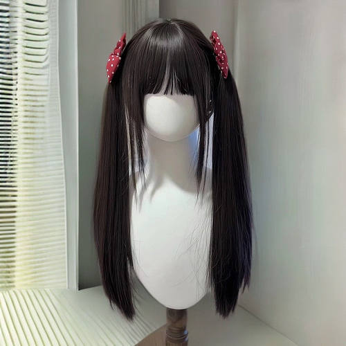 Lolita长直发自然齐刘海假发