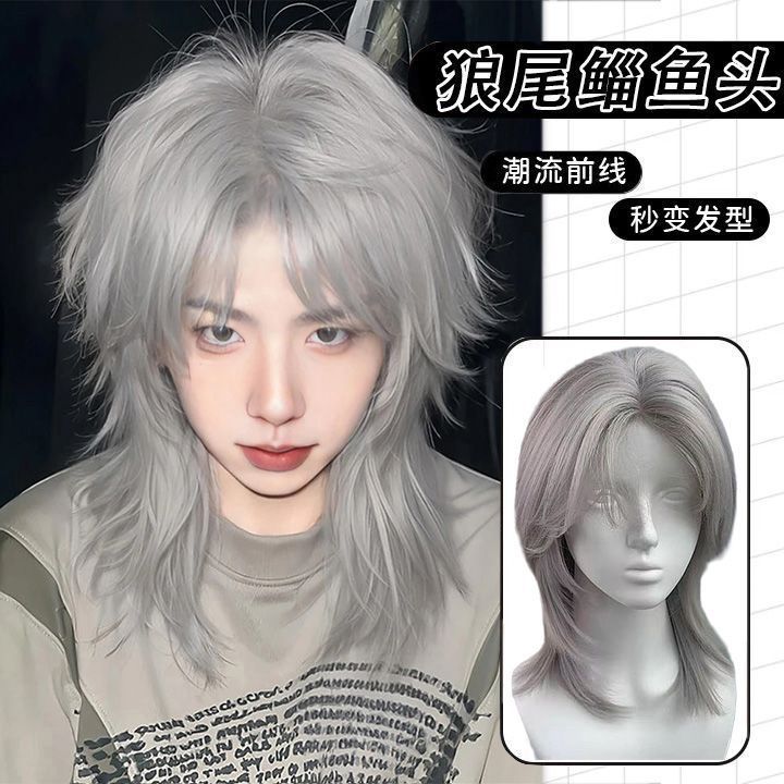 狼尾假发男女通用日系武士头