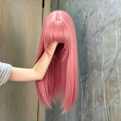 粉色假发女长发网红少萝女团风