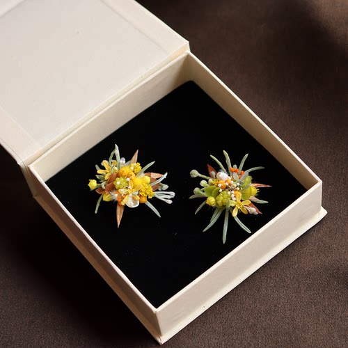 永生花戒指成品diy材料包 森系婚礼定制多巴胺原创设计新娘花礼物