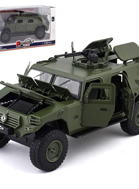 [盒装]宝思仑1:28猛士军车维和多门可开声光回力车模型玩具68066