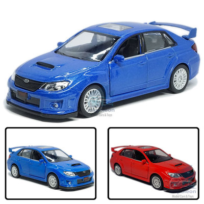 1:36斯巴鲁WRX STI合金汽车模型回力开门玩具仿真收藏儿童礼物