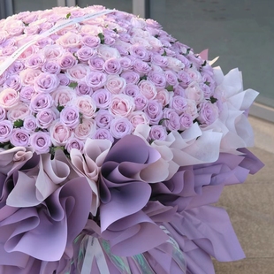 长春鲜花花店同城速递情人节520朵超大玫瑰花束求婚生日表白送花
