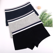 简约大码 中性女运动宽边打底安全裤 纯色棉质平四角裤 女士内裤