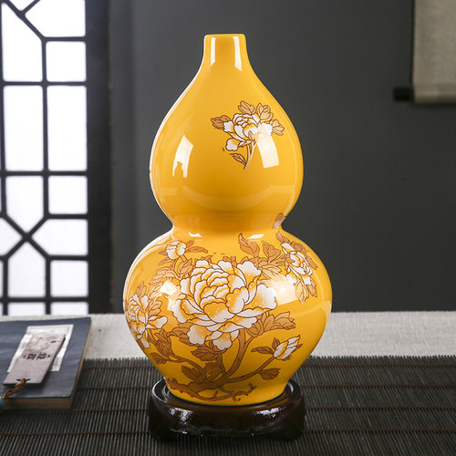 景德镇中式风家居客厅插花工艺品