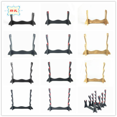 包邮黑色一二三实木武士刀座剑架