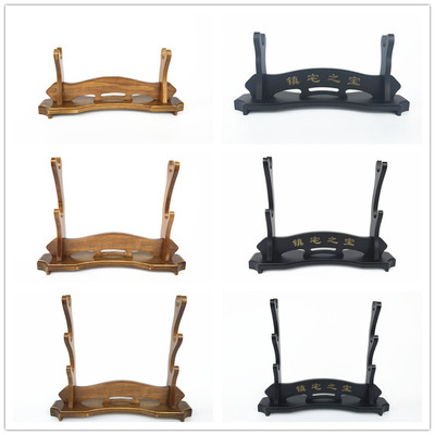 黑色单层剑托/双层剑架/三层剑座/日本刀座/武士刀架/兵器架/实木