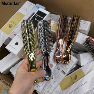 清仓价出口尾货 电镀宙斯梳子ABS顺发按摩不拉扯打结长短齿高颅顶