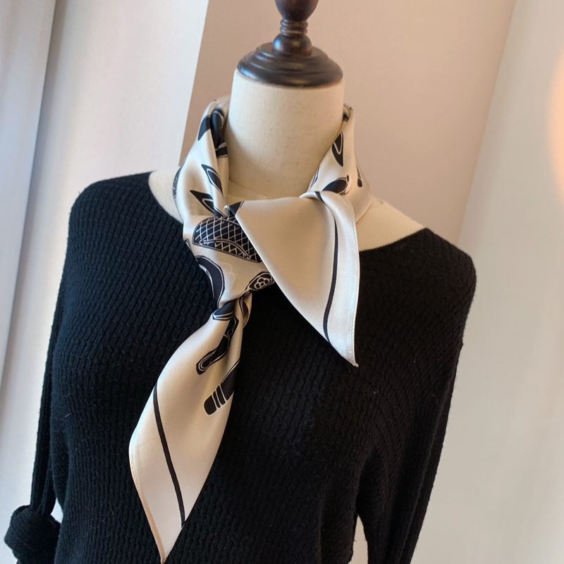 春季韩版女士真丝丝巾方巾