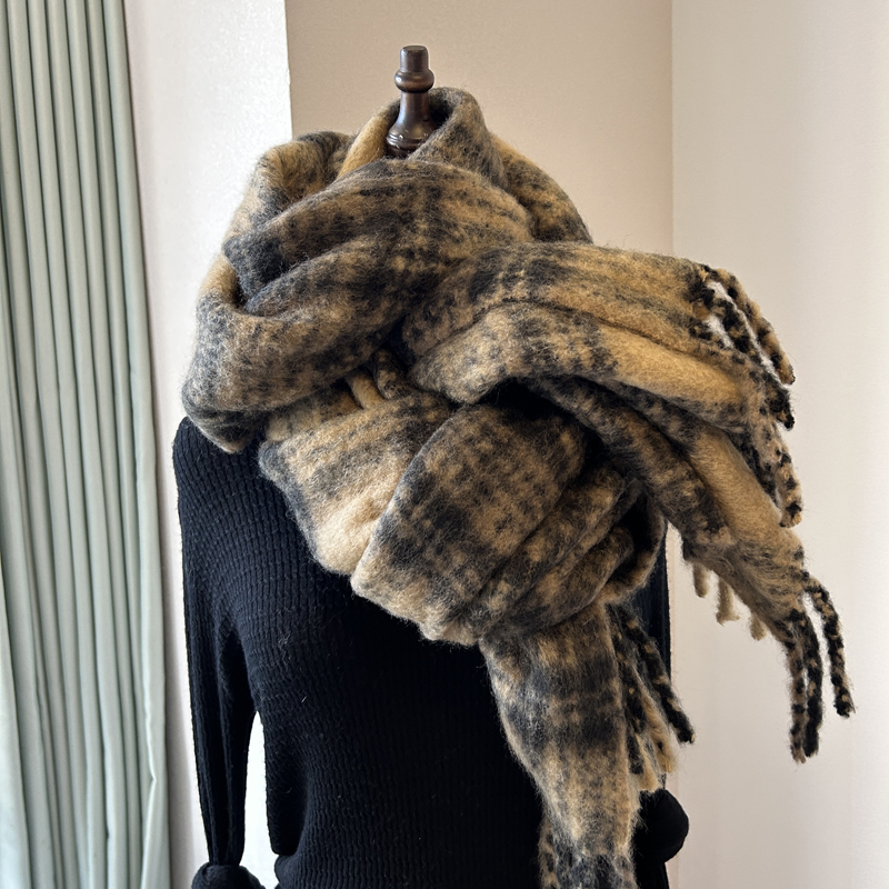 冬季加厚羊毛披肩围巾