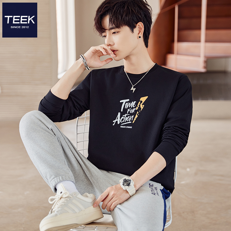 新款纯棉长袖T恤,百搭又舒适!