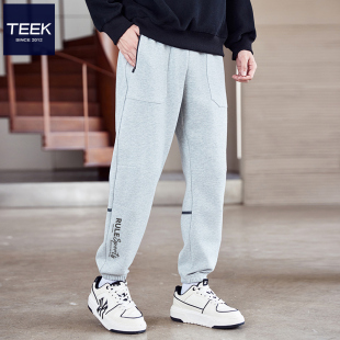 一条杠设计感拉链青少年长裤 TEEK男士 2025秋季 休闲运动卫裤 子 新款