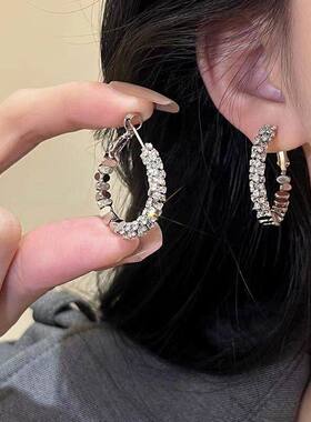 时尚欧美设计感简约素款轻奢风几何个性女耳饰N1257A1