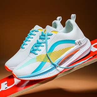 男童学生运动鞋系鞋带气垫跑步鞋软底耐磨潮鞋中大童休闲旅游鞋子