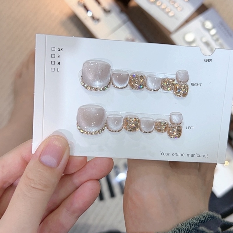 纯手工脚美甲穿戴甲脚指甲小红书