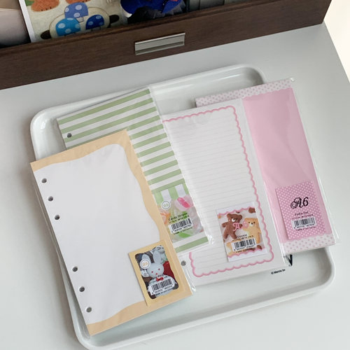 2件包邮栗栗斯A6per手帐活页内页波点曲奇条纹波浪古早感韩系拼贴