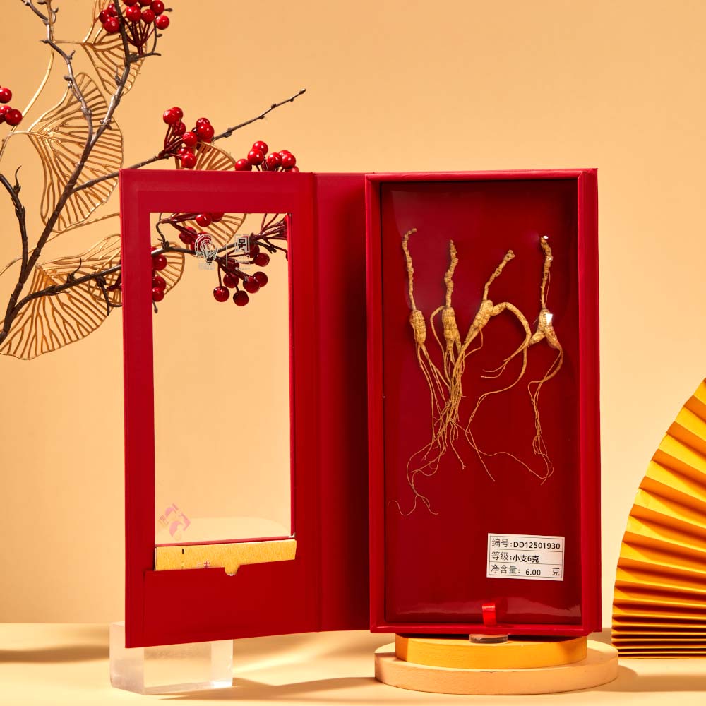 神象野山参礼盒小支6克10克富含人参皂甙直销18年以上野山参