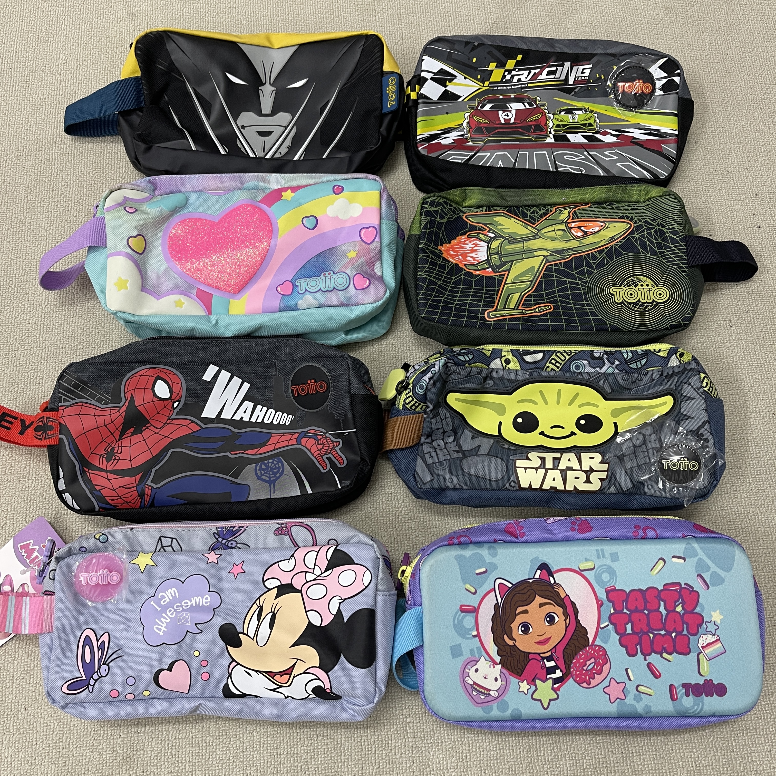 外贸出口 totto大号双层笔袋 大容量学生文具袋收纳袋手提手机袋