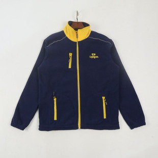 外贸春秋立领摇粒绒保暖拉链外套休闲运动上衣抓绒外套男拼色卫衣