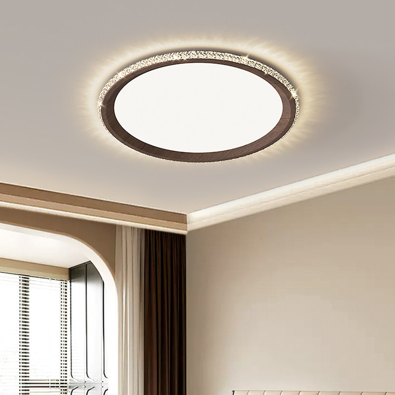 广东中山中古风卧室灯简约圆形吸顶灯卧室书房全光谱LED智能灯具,家装灯饰光源,客厅吸顶灯,淘宝优惠券,粉丝福利购,淘宝优惠卷