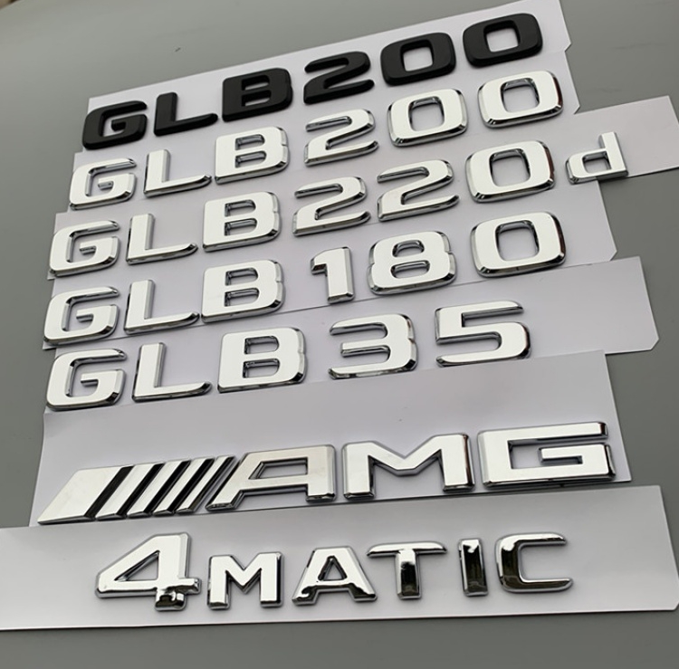 适用奔驰GLB250 GLB200 GLB35 改装AMG 4matic后尾标车贴车标字标 - 实物图