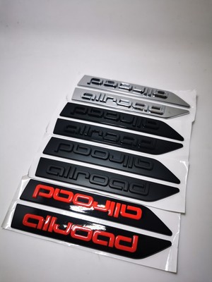 专用奥迪A4A6allroad旅行版运动车标尾标叶子板后标黑武士贴标