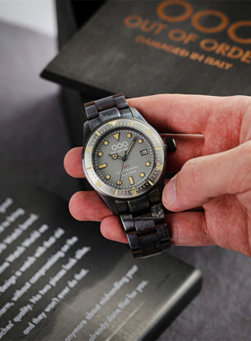 代购Out Of Order自动机械男表复古哑光灰色欧美腕表OOO.001-16.
