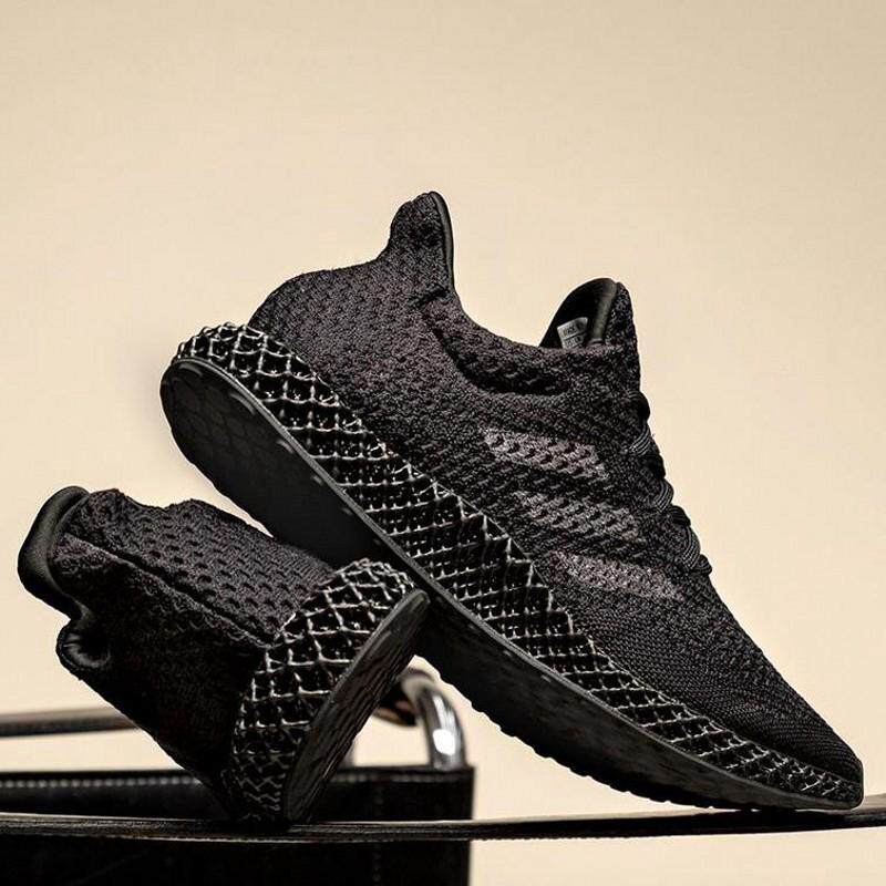 代购adidas Futurecraft 4D全黑 黑武士夏季男女减震慢跑跑步鞋Q