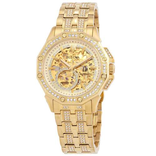 海外代购BULOVA/宝路华男士手表欧美腕表小秒针显示透视底盖
