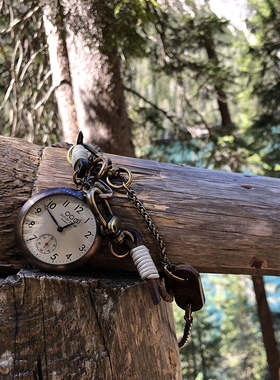 代购Out of order意大利小众白色表盘手动机械透底复古做旧男士