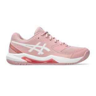 海外代购Asics/亚瑟士女士网球鞋缓震防滑粉色网眼拼接硬地红土