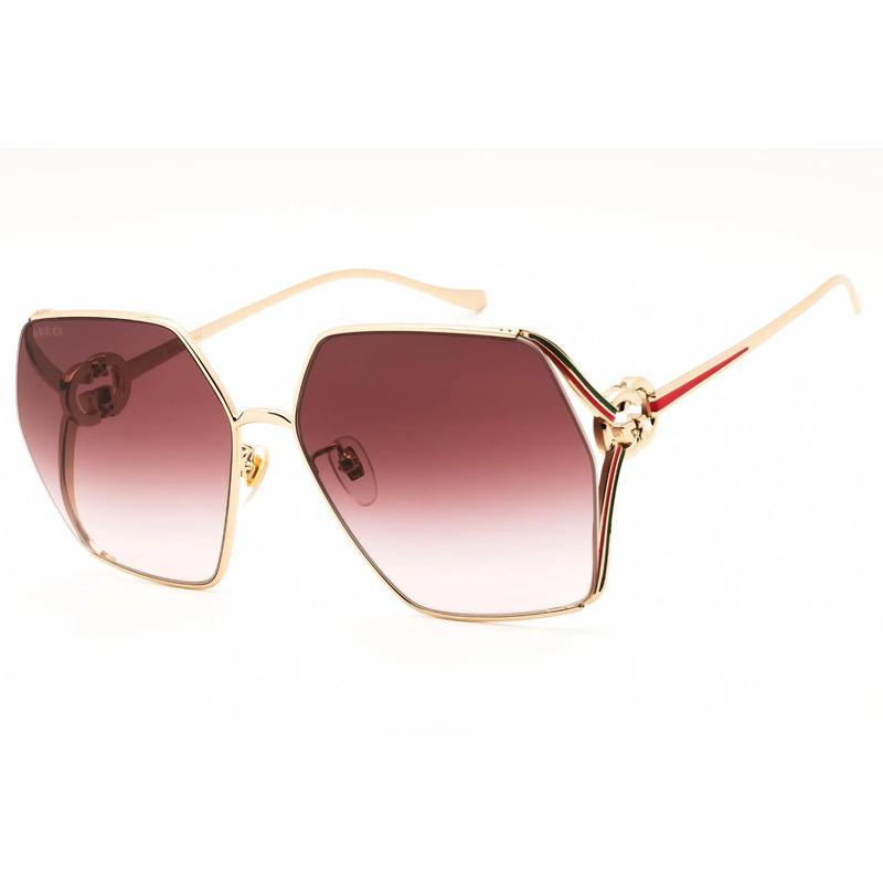 海外代购Gucci/古驰女士太阳眼镜多边形镜框渐变镜片时尚穿搭