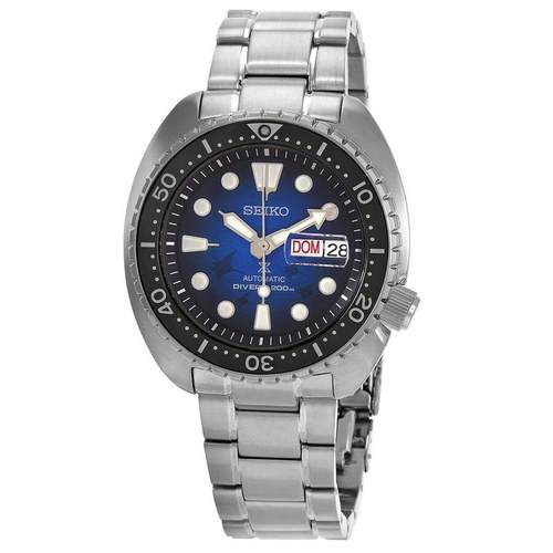 代购Seiko精工男士腕表夜光日历日期计时钢带防水蓝盘精钢运动