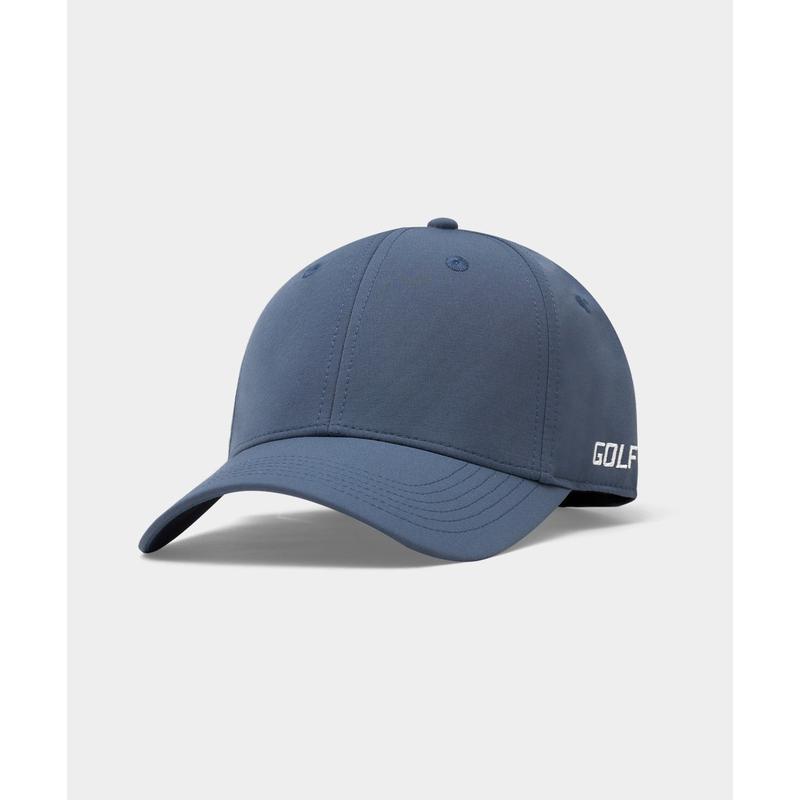 代购MACADE棒球帽男士遮阳透气舒适佩戴时尚装饰石蓝色棉质混纺