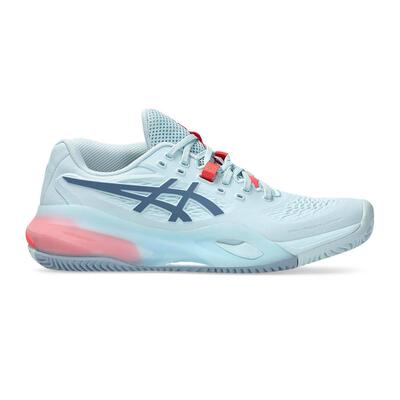 海外代购Asics/亚瑟士女士网球鞋防滑耐磨稳定支撑浅蓝配色
