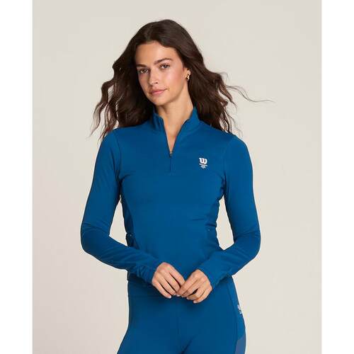 代购Wilson威尔胜女士网球外套快干防紫外线侧边口袋拇指孔袖口