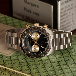 代购Timex天美时 Waterbury Heritage 钢带计时码表复古运动男士