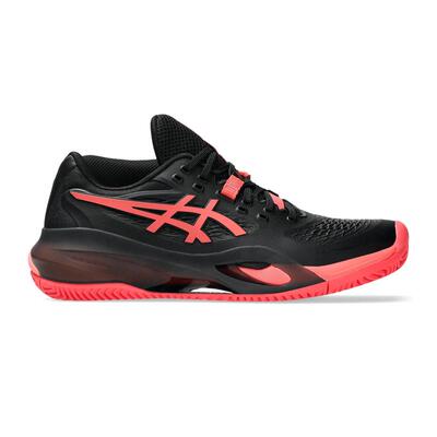 欧洲代购Asics/亚瑟士女士网球鞋抓地防滑缓震回弹黑红配色