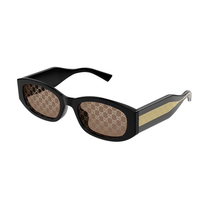 欧洲代购Gucci/古驰女士太阳眼镜窄框印花镜片时尚穿搭街拍