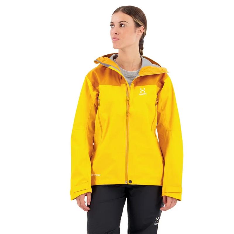 代购HAGLOFS女士冲锋衣防水防风透气硬壳外套连帽长袖户外夹克