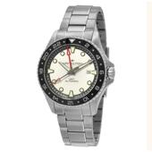 代购 腕表计时夜光日期双时区钢带陶瓷圈防水 HAMILTON男士