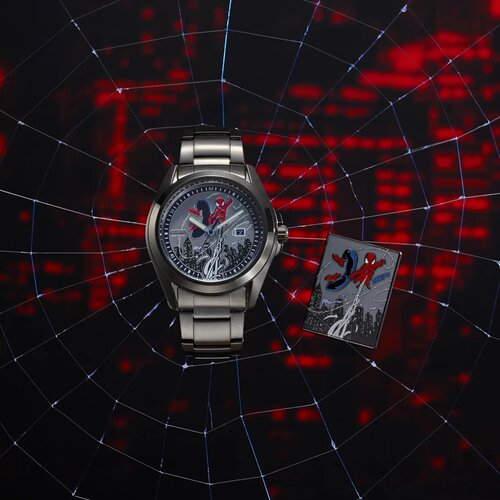 Citizen西铁城Marvel漫威联名蜘蛛侠光动能男士手表 AW1437-61W