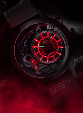 代购THE ELECTRICIANZ Dark Z 瑞士手表男LED红色背光灯复古石英