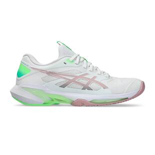 海外代购Asics/亚瑟士女士网球鞋透气防滑白色粉色硬地红土