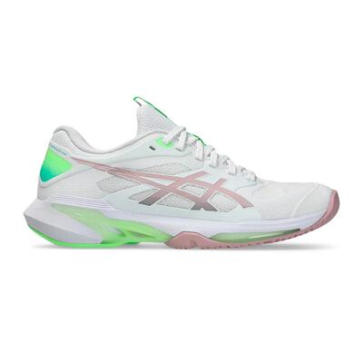 海外代购Asics/亚瑟士女士网球鞋透气防滑白色粉色硬地红土