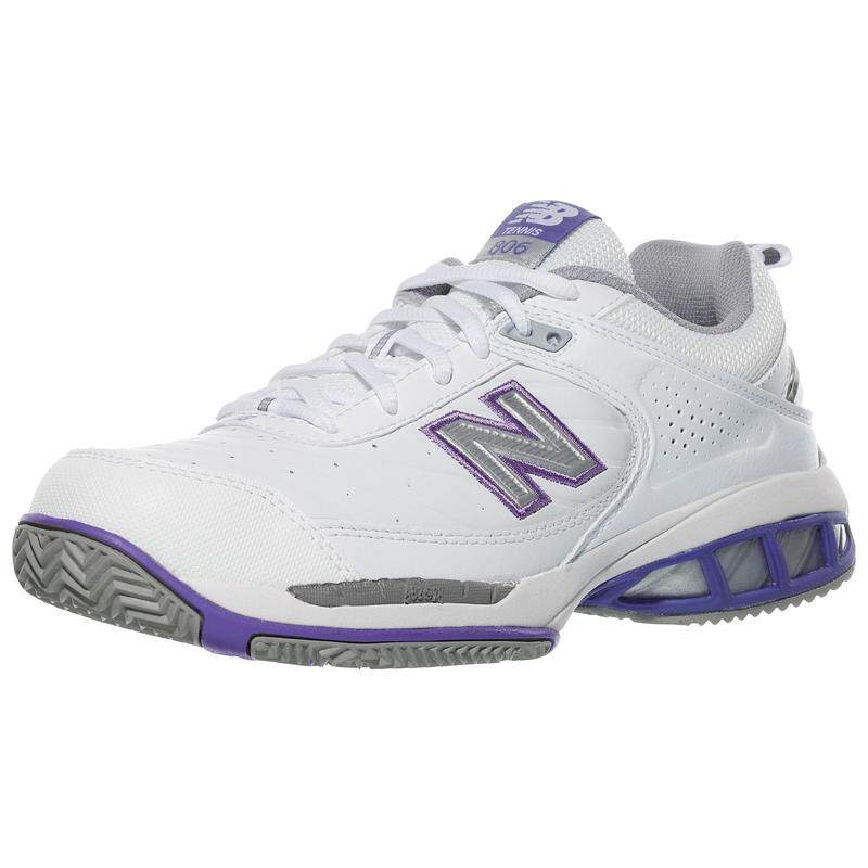 海外代购NEW BALANCE女士网球鞋稳定支撑耐磨白紫配色低帮